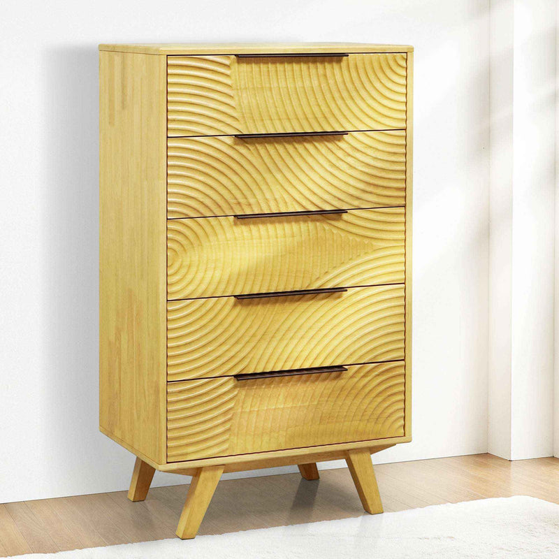 Acacia Harmony Dresser with 5 Drawers for Stylish Storage Solutions