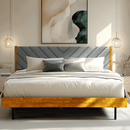 Acacia Astoria Upholstered Solid Wood Bed Frame for Elegant Bedrooms
