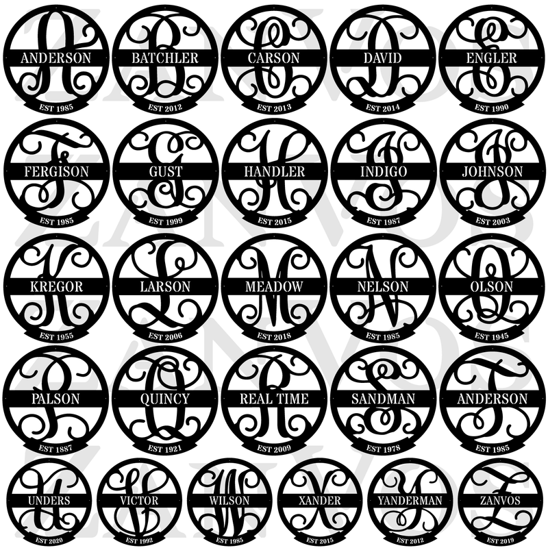 Family Name Monogram