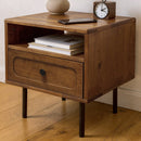 Savana Solid Wood Single-Drawer Nightstand by Megsu