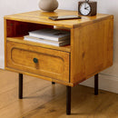 Savana Solid Wood Single-Drawer Nightstand by Megsu