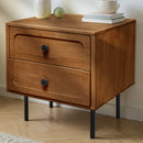 Savana Solid Wood 2-Drawer Nightstand