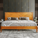 Panthera Solid Wood Bed Frame With Headboard by Megsu