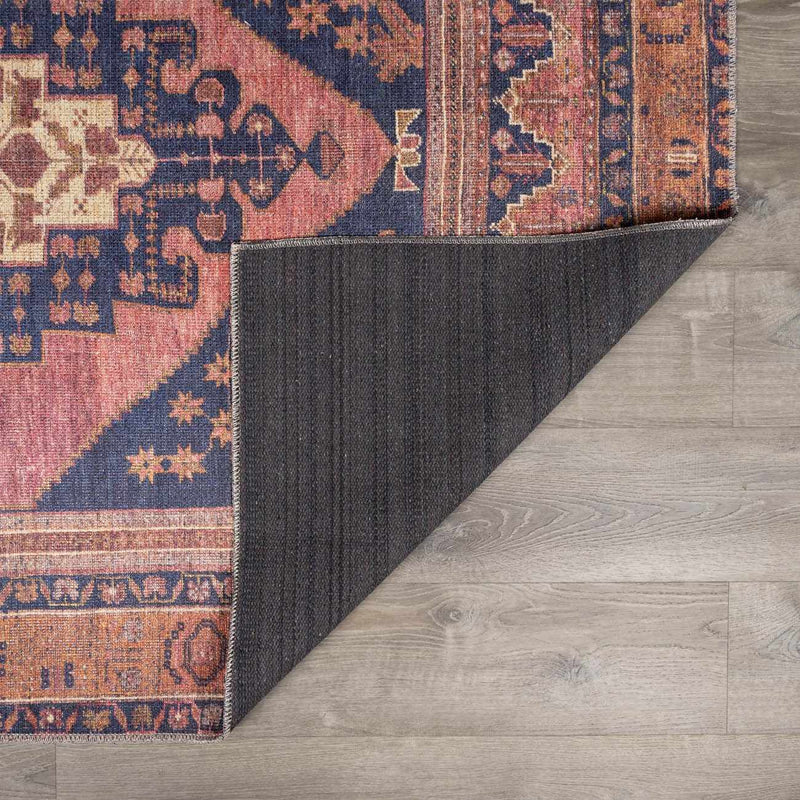 Malamote Vintage Flat Pile Washable Rug