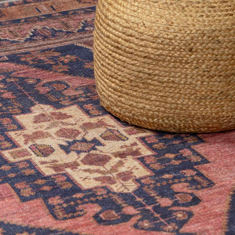 Malamote Vintage Flat Pile Washable Rug