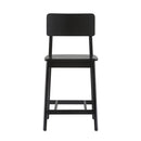 Minimalist Solid Wood Counter Stool, Set of 2