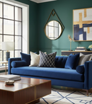 Matchsticks Pillow Cover in Indigo Blue, George Spencer Textiles