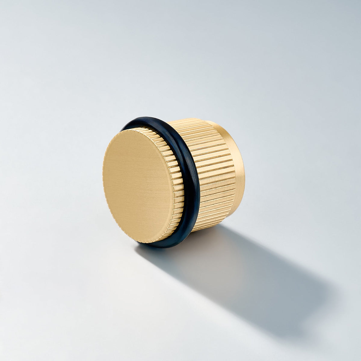 Bastion - Linear Knurled Solid Brass Door Stops, photo 5 of 11