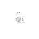 Cloud Gray 0.5x12 Polished Bardiglio Nuvolato Pencil Marble Tile Trim (10 pack, 0.5 sq ft/case)