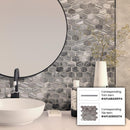 Gray 12x12 Polished Hexagon Bardiglio Nuvolato Marble Mosaic Tile (5 pack, 4.875 sq ft/case)