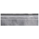 Cloud Gray 4x12 Polished Bardiglio Nuvolato Baseboard Marble Tile Trim (10 pack, 3.33 sq ft/case)