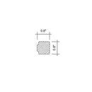 Gray 0.8x12 Polished Bardiglio Nuvolato Pencil Marble Tile Trim (10 pack, 0.667 sq ft/case)