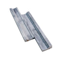 Gray 2x12 Polished Bardiglio Nuvolato Chair Rail Marble Tile Trim (10 pack, 1.667 sq ft/case)
