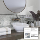 Cloud Gray 0.5x12 Polished Marble Pencil Tile Trim (10 pack, 0.5 sq ft/case) - Sample
