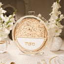 Woven Leather Standing Matzah Box by Feldart