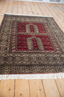 4x6 Vintage Fine Pakistani Turkmen Design Rug