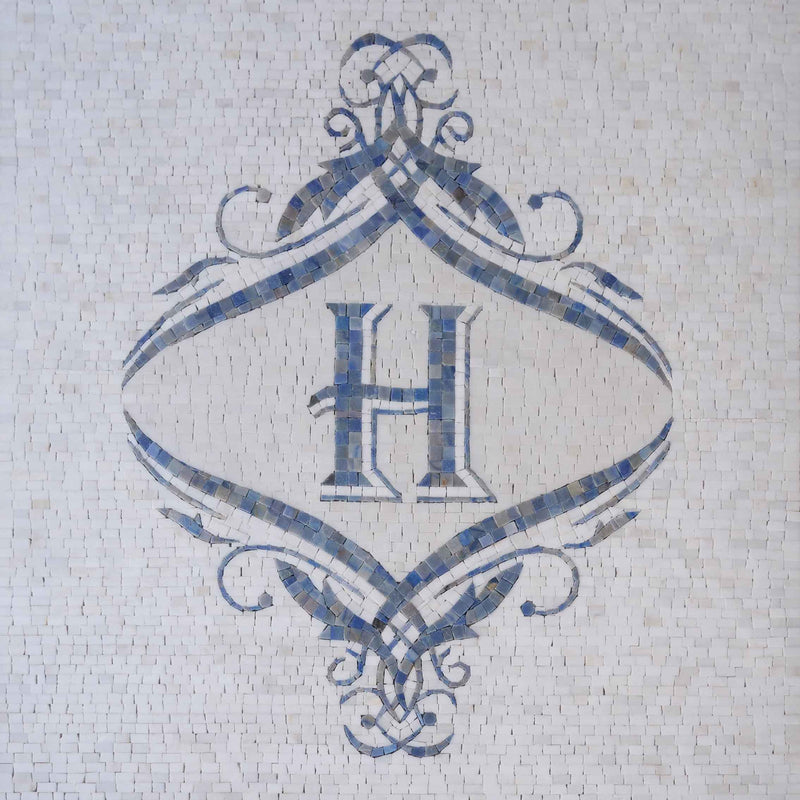 Mosaics Art - H Monogram