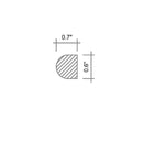 White 0.5x12 Honed Bianco Carrara Pencil Marble Tile Trim (10 pack, 0.5 sq ft/case)