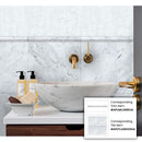 White 0.5x12 Honed Bianco Carrara Pencil Marble Tile Trim (10 pack, 0.5 sq ft/case)