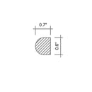 White 0.5x12 Polished Bianco Carrara Pencil Marble Tile Trim (10 pack, 0.5 sq ft/case)
