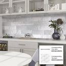 White 4x12 Subway Polished Marble Tile (15 pack, 5 sq ft/case) - Sample