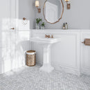 White 12x12 Polished Etched Hexagon Bianco Carrara Marble Mosaic Tile (5 pack, 4.92 sq ft/case)