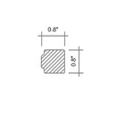Pearl White 0.8x12 Honed Bianco Carrara Pencil Marble Tile Trim (10 pack, 0.667 sq ft/case)