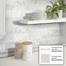 White 2x12 Polished Bianco Carrara Chair Rail Marble Tile Trim (10 pack, 1.667 sq ft/case)