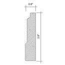 White 4x12 Polished Bianco Carrara Baseboard Marble Tile Trim (10 pack, 3.33 sq ft/case)