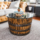 Whiskey Barrel Oak Coffee Table