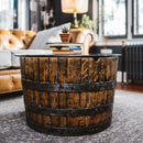 Whiskey Barrel Oak Coffee Table