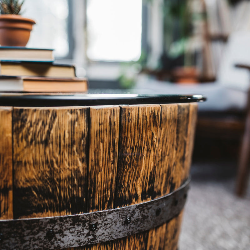 Whiskey Barrel Oak Coffee Table