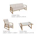 Mckinley 4-Piece Aluminum Living Room Set by Outdoor-USA®