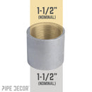 1 1/2 in. Black Merchant Coupling by PIPE DECOR