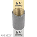 1/4 in. Black Merchant Coupling by PIPE DECOR