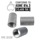 1/4 in. Black Merchant Coupling by PIPE DECOR