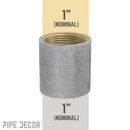 1 in. Black Merchant Coupling by PIPE DECOR