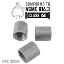 1 in. Black Merchant Coupling by PIPE DECOR
