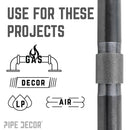 1 in. Black Merchant Coupling by PIPE DECOR