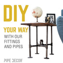 1 in. Black Merchant Coupling by PIPE DECOR