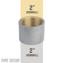 2 in. Black Merchant Coupling by PIPE DECOR