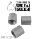 2 in. Black Merchant Coupling by PIPE DECOR