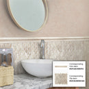 Beige 12x12 Etched Polished Crema Marfil Marble Mosaic Tile (5 pack, 4.92 sq ft/case)