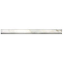 White 0.5x12 Marble Honed Pencil Tile Trim (10 pack, 0.5 sq ft/case) - Sample