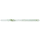 Snow White 0.8x12 Honed Marble Pencil Tile Trim (10 pack, 0.667 sq ft/case) - Sample