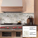 Snow White 0.8x12 Polished Calacatta Gold Pencil Marble Tile Trim (10 pack, 0.667 sq ft/case)