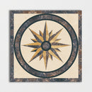 Square Aluminum Backed Multi Finish North Star Marble Medallions