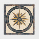 Square Aluminum Backed Multi Finish North Star Marble Medallions