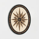 Oval Aluminum Backed Multi Finish North Star Marble Medallions