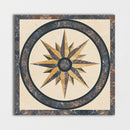 Square Aluminum Backed Multi Finish North Star Marble Medallions